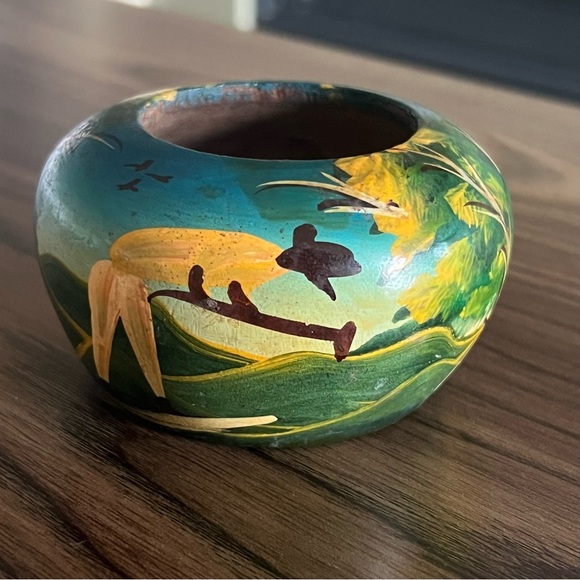 Hand Painted Wooden Planter - Picture 3 of 9